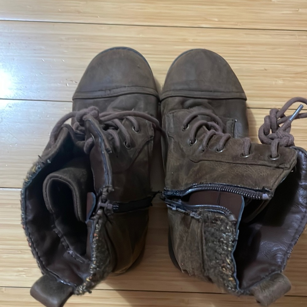 Rampage Girls Brown Laceup Boots